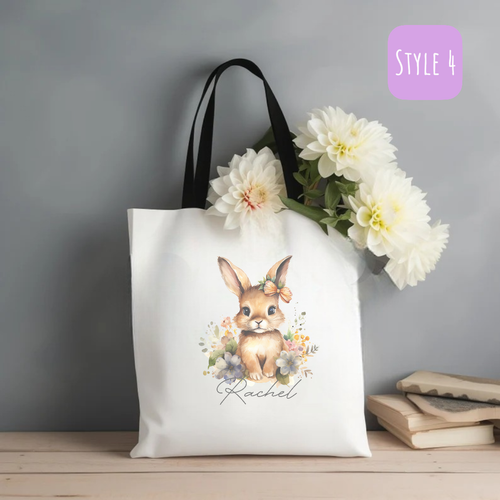 Bolso de Mano de Lona Bunny Bliss Personalizado - Imagen 5 de 14