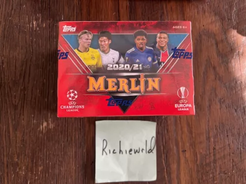 2020-21  Sealed TOPPS MERLIN Soccer UEFA EUROPE League blaster box-Aqua Prisms !