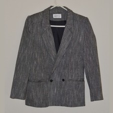 Woman's blazer jacket size 6 black and white hounstooth.