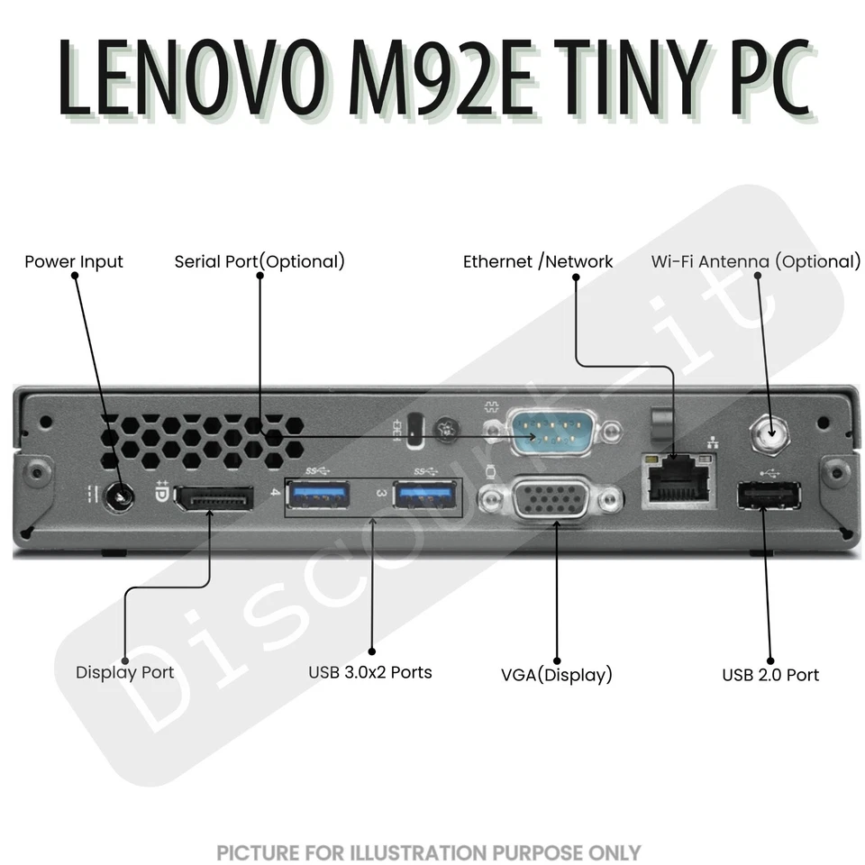 Lenovo M92e Tiny PC Intel Core i7 16GB RAM 1TBSSD Wi-Fi Enabled 90 days Warranty - Image 3 of 4