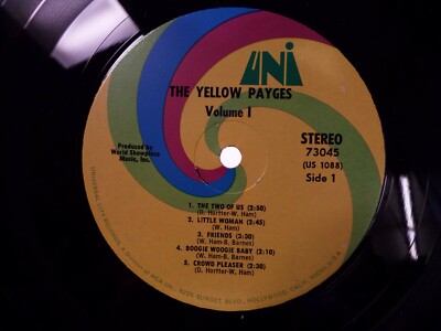 THE YELLOW PAYGES VOLUME 1 BLUES PSYCHEDELIC ROCK LP VINYL ALBUM