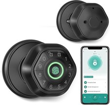 Keyless Entry Door Lock, Fingerprint Door Lock with Keypad Biometric Door Kno...