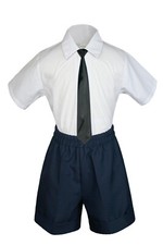 3pc Set Boy Baby Toddler Formal Party NAVY Shorts Choose a Color Long Tie
