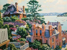 Rare Howard Behrens  Dinard Signed Numbered LTD Serigraph on Paper Fine Art 1992