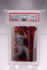 2018 Chronicles Rookies and Stars Red /25 Mike Trout #18 PSA 10 GEM MT