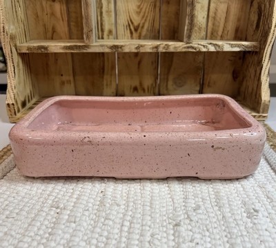 50 s Pottery Planter Horton Ceramics Pink Speckled Tray MCM Texas