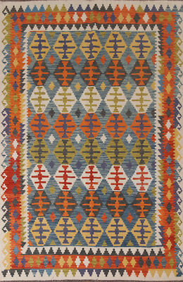 Flatweave Reversible Tribal Kilim Kelim Rugs Handwoven Wool Carpets 7x9 ft