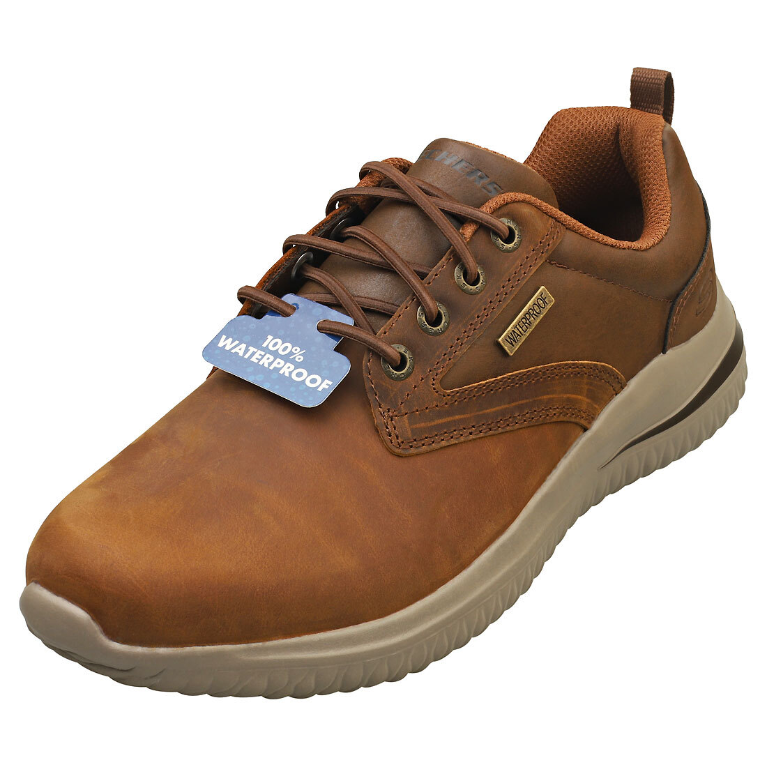 Skechers Delson 3.0 Glavine Uomo Dark Brown Formatori Casuale - 45 EU