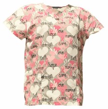 Women Ultra Soft Touch Microfiber Medical Scrub Love Hope Survive L