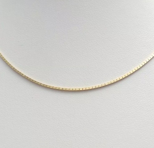 UnoAerre 14k Italian Gold 1mm Mirror 