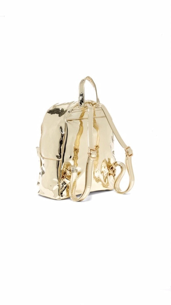 Urban Expressions Vegan Mini Backpack Iridescent Velvet Faux 