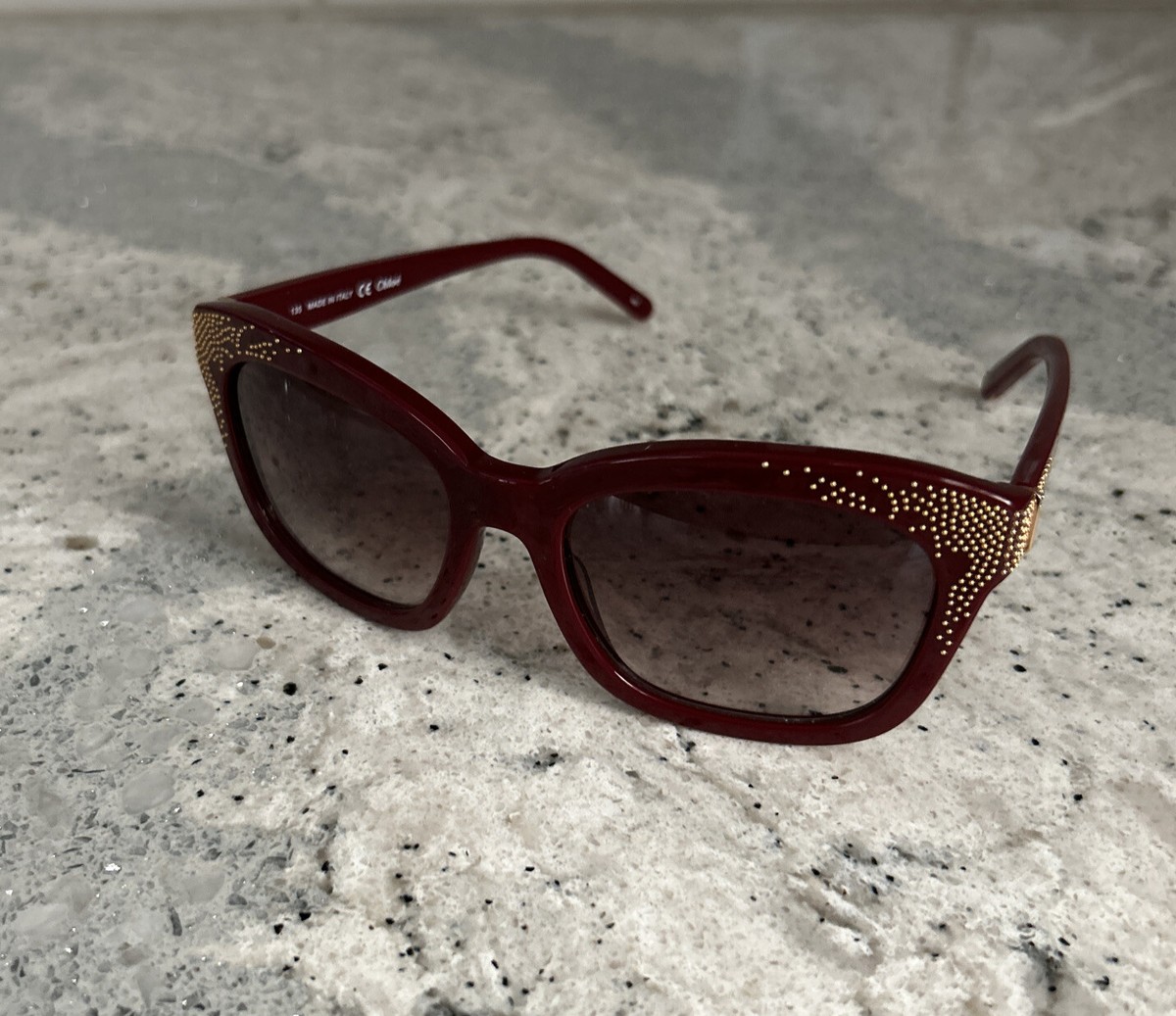 Chloe CE626S 603-55 Brown Square Bordeaux Sunglasses | eBay display picture 1