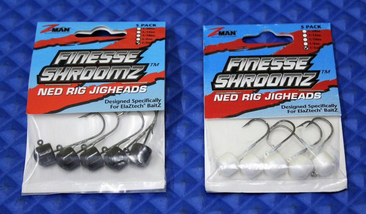 Z-MAN Finesse ShroomZ 1/5oz Ned Rig Jig Heads 5 Pack CHOOSE