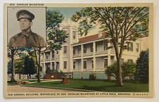 Vintage Postcard, Old Arsenal Building, Gen Douglas MacArthur, Little Rock, AR