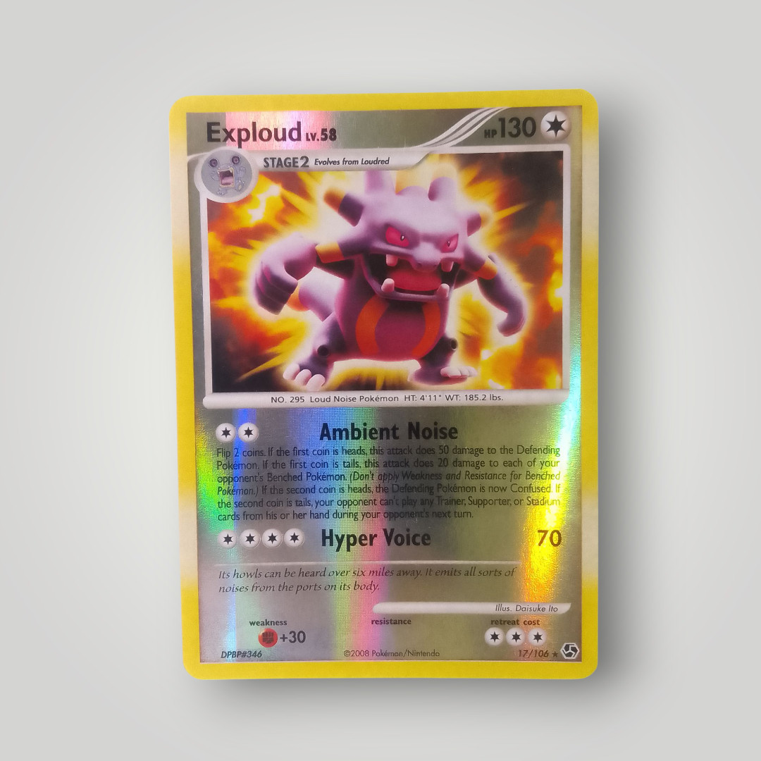 Exploud 17/106 Reverse Holo Rare Diamond & Pearl Great Encounters Pokemon TCG LP