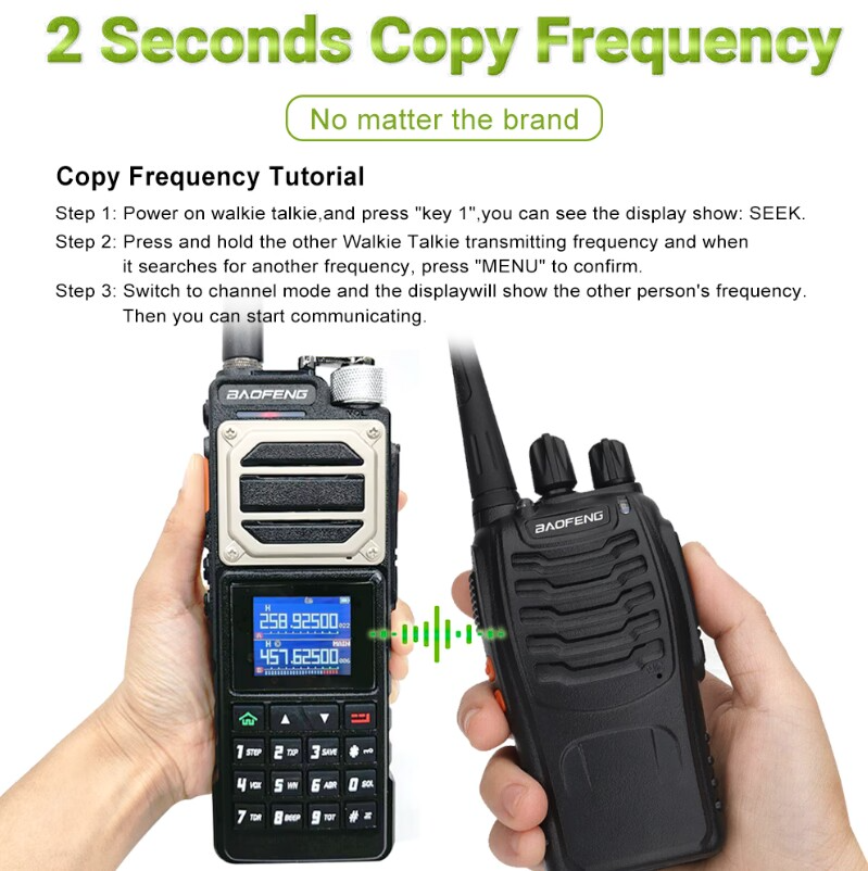 New Baofeng UV-25 Long Range Walkie Talkie Tri-Power NOAA