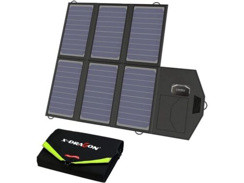 X-DRAGON Solar Charger 40W Sunpower Solar Panel Charger (5V USB + 18V DC) Laptop - Picture 1 of 1