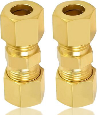 80 Stück Messing Klemmverschraubung 1/4 Zoll - Für Luft, Wasser, Gas