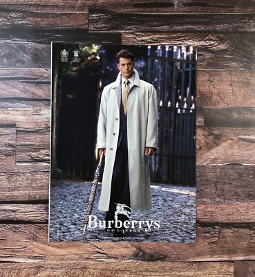 1996 Burberrys Of London PRINT AD Elegant Men's Coat Fashion