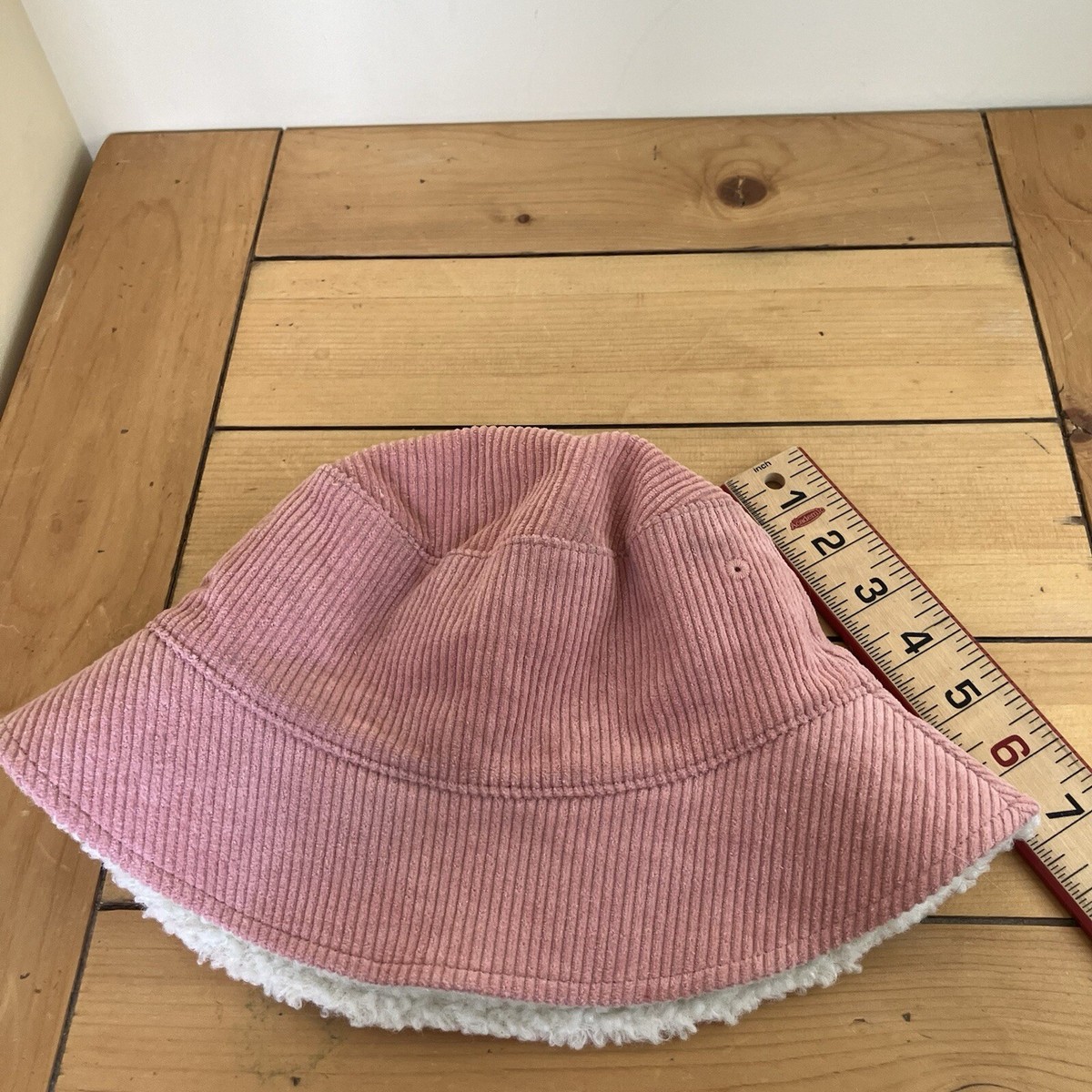 Disney Pink Corduroy Bucket Hat w/ Sherpa Lining Mickey  display picture 2