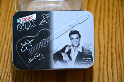 Castrol John Force Elvis Presley 25TH Anniversary Funny Car Collectible TIN ONLY