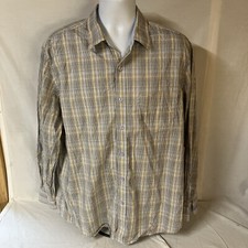 Tasso Elba Mens Shirt 100 Cotton Multicolor Plaid 17 17.5 XL Free Shipping