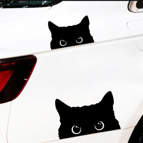 Car Window Sticker Big Eyes Cat Sticker Auto Decoration Sticker Car Vinyl Decal - Picture 1 of 15