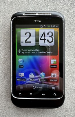 HTC Wildfire S A510e schwarz 3 drei Netze Smartphone Handy Bundle