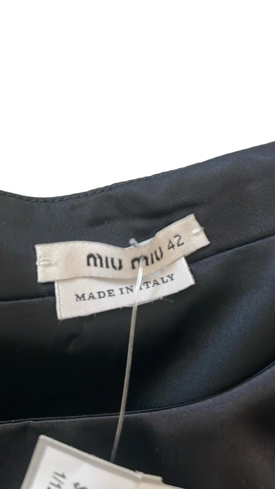 Vestido MIU MIU Seda Faille Cóctel Doble Correa Talla 42 Foto 3 de 4