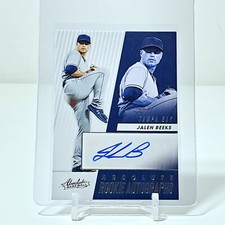 Jalen Beeks 2019 Panini Absolute Rookie Autographs #ARA-JB Tampa Bay Rays