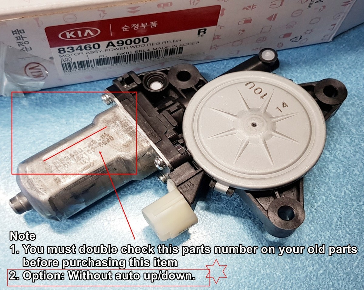 2015-2018 Kia Sedona Carnival OEM Rear Power Window Motor Right