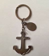 Anchor Keychain Boat Ship Sea Ocean Sailor Steel Silver Chrome