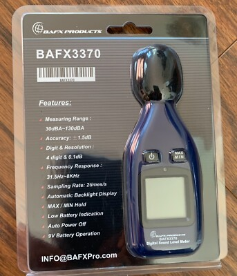 #ad BAFX Products Decibel Meter Sound Pressure Level Reader SPL $25.00