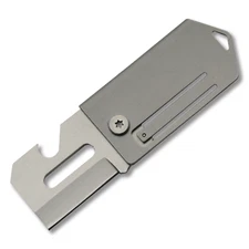 Rite Edge Matte Silver Folding Dog Tag Blade, 2" Stainless (211608-GY) Free S&H.