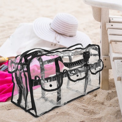 Tasche Mit Reißverschlussgriff Durchsichtige Handtasche PVC- -Organizer