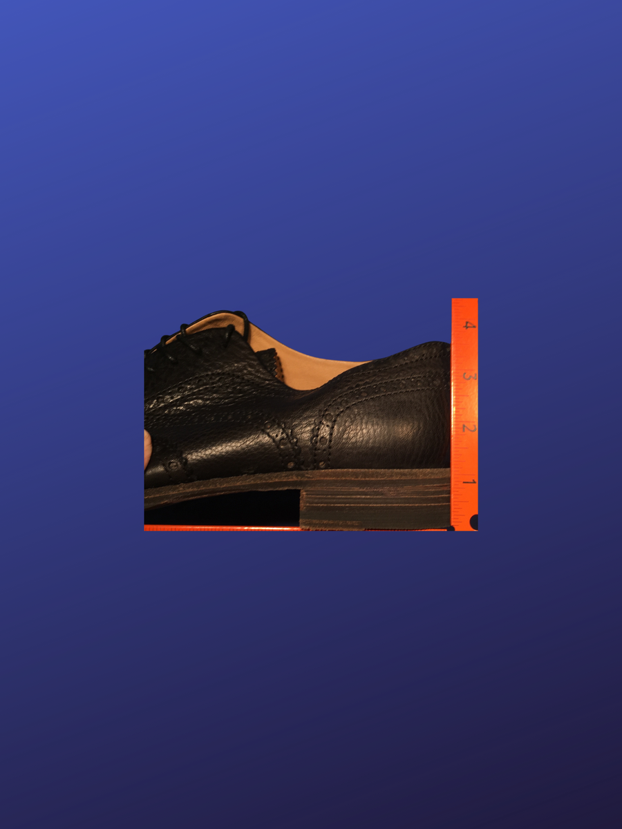 BLACKSTONE Luxury Brogue Wingtip Oxford, AM10 BLACK, Men display picture 1