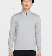 Nike Golf Victory Men's Dri-FIT 1/2 Zip Top FD5837 012 Wolf Gray New with Tags