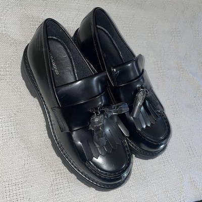 Vagabond Women s Platform Loafers Size 9 M Black Leather Going Out Party NWOB 