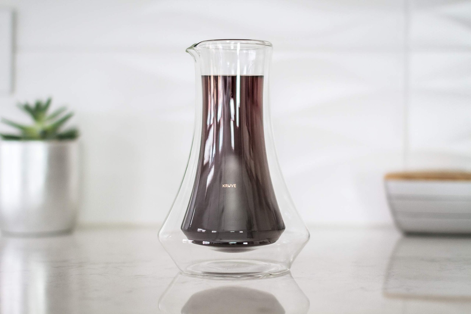 KRUVE EVOKE Coffee Carafe 20oz Double Wall Glass Keeps Coffee Hot Perfect for...