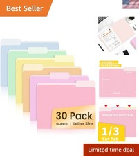 File Folders, 30 Pack Manilla Folders 8.5 x 11, Colored File Folders Home Off...