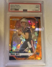 2024 Panini Prizm Drake Maye Rookie Orange Ice Prizm #329 PSA 9 – Patriots NFL