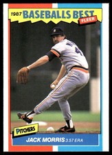 Jack Morris 1987 Fleer Baseball's Best Sluggers vs. Pitchers #27 Detroit Tigers