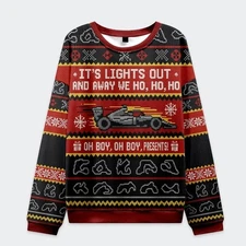 Festive Lights Out Racing Christmas Ugly Sweater