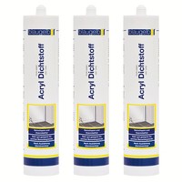 Henkel Acryl-Dichtstoff Weiß 3X 300 Ml – üBerstreichbar FüR Fugen & Risse