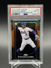 2025 Topps Chrome Francisco Lindor Shadow Etch #/25 PSA 10 Mets POP 2