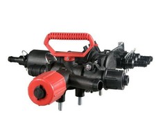 3-way control valve with external filter with pressure regulation