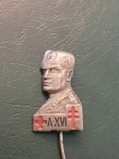 Viribus Unitis Day of the Two Crosses Badge 2 Anti Tuberculosis Duce A XVI