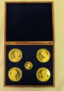 5 Piece Presidential Medal Set, Roosevelt,Trump,Lincoln,Washington