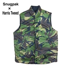 Snugpak × Harris Tweed Reversible Camo Vest Size S - Excellent Condition
