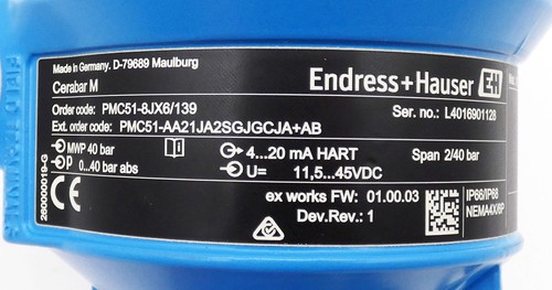 Endress+Hauser Cerabar M PMC51-8JX6/139 digitaler Drucktransmitter -unused/OVP- - Bild 4 von 8